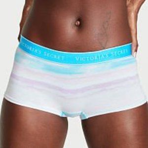 VS XL Logo Cotton Shortie Panty Blue Sunset Tie Dye NWT